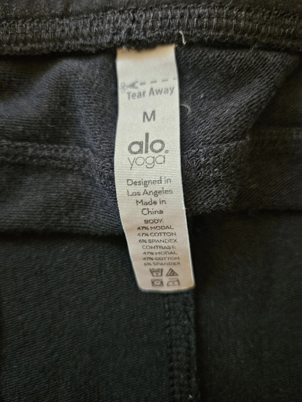 Alo Yoga Black Double Take Sweat Shorts Medium